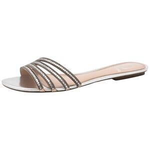 Flat Sandal Light Nude with Stones - Dumond